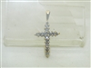 14k Yellow Gold Diamond Cross Pendant