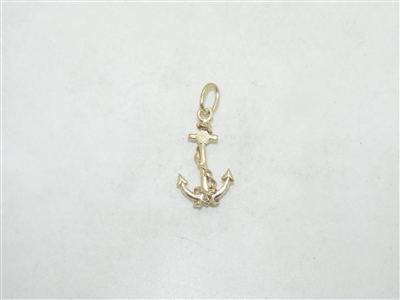 10k Yellow Gold Anchor Pendant