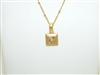 Italian 18k yellow Gold Diamond Necklae and Pendant