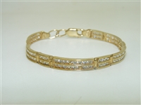 10k Yellow Gold Cubic Zircon Children's Bracelet