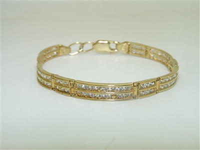 10k Yellow Gold Cubic Zircon Children's Bracelet