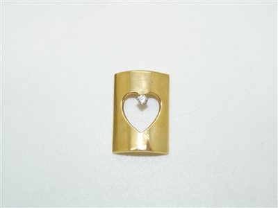 14k Yellow Gold Diamond Hart Pendant