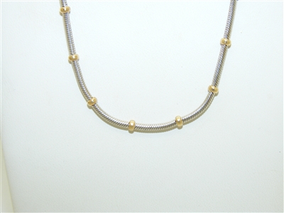 14k Yellow And White Gold Chain