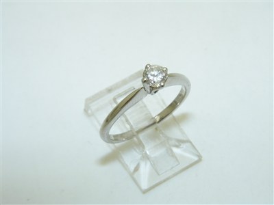 14k White Gold Solitary Diamond Ring