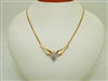 14k Yellow Gold Diamond Necklace