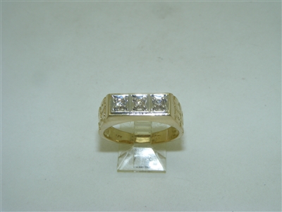 Beautiful Diamond Gold nugget ring