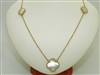 14k Yellow Gold Mother Pearl Necklace