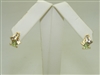 14k Yellow Gold Peridot Diamond Earring