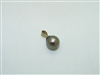 14k White Gold Cultured Black Pearl
