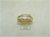 14k Yellow Gold Straight Baguette CZ Band
