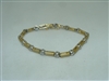 14k Yellow and White Gold Diamond Tennis Bracelet