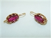 14k Yellow Gold Ruby Earring