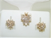 14k Yellow old Diamond Earrings & Pendant