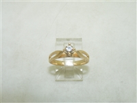 14k Yellow Gold Diamond Engagement Ring