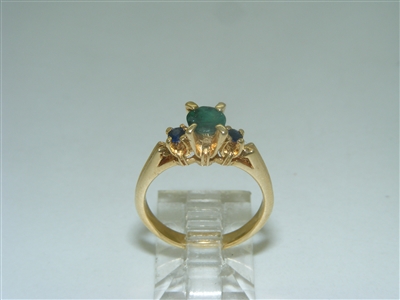18k yellow gold Natural Emerald ring