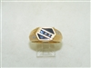 14k Yellow Gold Natural Blue Sapphire & Onyx Ring