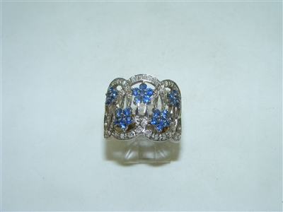 Gorgeous unique Diamond Sapphire ring