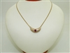 14k Yellow Gold Diamond & Ruby Necklace