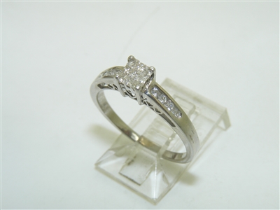 10k White Gold Diamond Engagement Ring