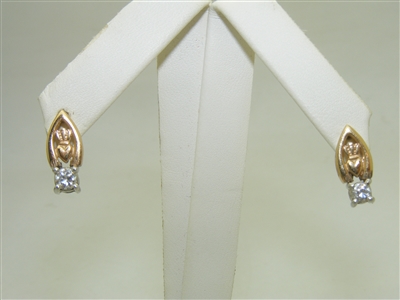 Claddagh Two Tone Earring