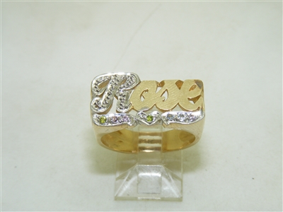 14K Yellow gold "Rose" Ring