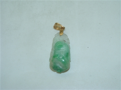 14k Rose Gold Jade Pendant
