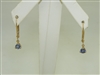 14k Yellow Gold Tanzanite Earrings