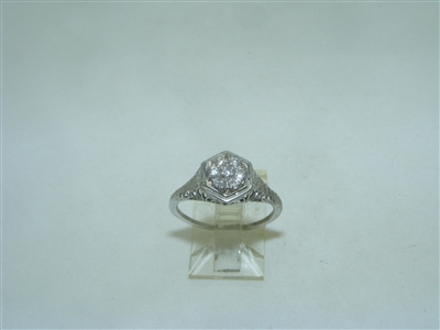 Art Deco 18k White Gold Diamond ring