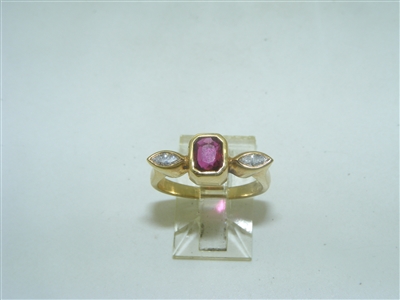 Diamond Marquise Ruby ring