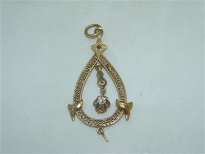Vintage Hanging Single Diamond Pendant