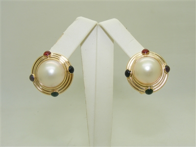 Beautiful Mabe Pearl Earring