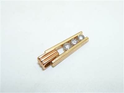 14k Yellow & Rose Gold Diamond Pendant