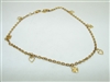 14k Yellow Gold Heart Anklet