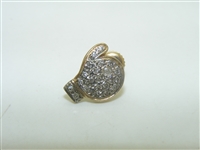 14K Yellow Gold Diamond  Boxing Glove