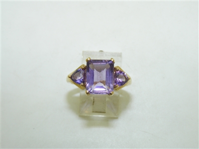 10k Yellow Gold Amethyst Ring