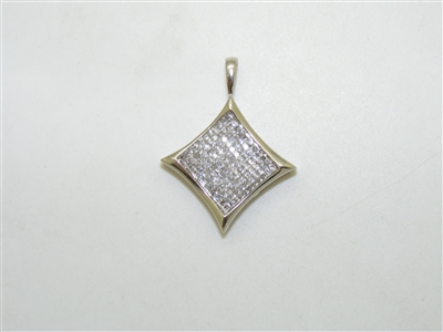 14k White Gold Diamond Pendant