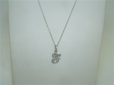 Beautiful "J" Initial Pendant with chain