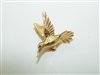 Beautiful Yellow Gold Ruby Bird Pin