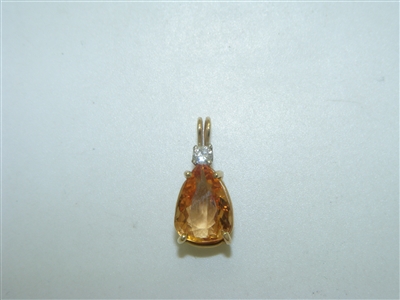 Gorgeous Citrine & Diamond Pendant