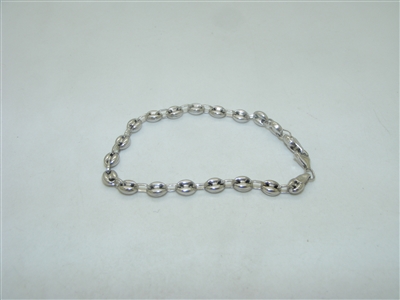 14k White gold Fancy Chain Bracelet