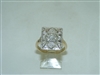 Vintage 14k Yellow And White Gold Diamond Ring