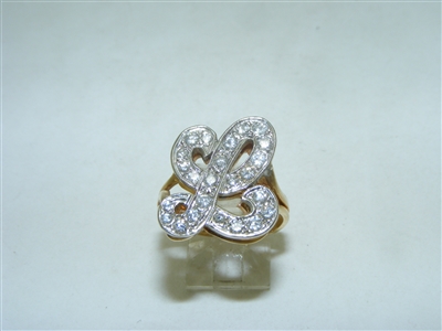 "L" Initial Diamond Ring
