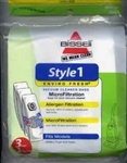 Bissell Bag Paper Style 1 3550 3pk Upright Micro