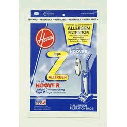 Hoover Vacuum Type "Z" Allergen Filter Bags