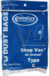 Shop Vacuum Bag Paper Type C Envirocare 3 Pack