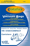 Tri Star Compact / Tank Canister Paper Bag 12pk Envirocare 738EC