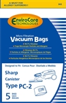 Sharp Bag Paper PC2 Canister Micro Filter 5 Pack