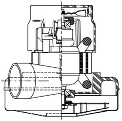 Ametek Lamb 5.7" Fan Diameter 1 Stage BP TD BB 120 Volt Motor, Ametek Lamb Part Number 119512-00