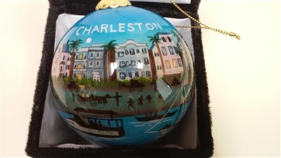 Charleston Homes on Water Front Ornament