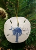 Palmetto and Moon On Sand Dollar Ornament